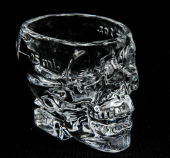 Crystal Head Vodka, Glas, Gläser, Totenkopf Shot Glas, Stamper, 25ml / 2cl
