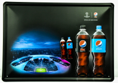 Pepsi Cola, 3D Werbeschild, Blechschild UEFA Champions League