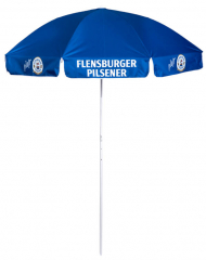 Flensburger Pilsener, Plop Sonnenschirm Sonnenschutz mit Gelenk, Blau Weiß 2 Meter