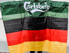 Carlsberg Bier, EM 2016 Deutschland Fan Umhang, Fahne Flagge