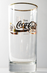 Coca Cola glass / glasses, long drink glass Gold Edition 0.3l