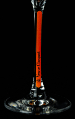 Veuve Clicquot Champagner Glas, Flöte, Ballon Logo Das Glas mit dem orangen Stiel.