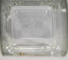 Johnnie Walker Glas / Gläser, Whiskyglas, Tumbler, Reliefschliff, rechteckig