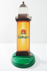 Lübzer Bier, XXL Tischaufsteller, Kartenhalter Leuchtturm