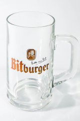 Bitburger beer, glass / glasses beer glass, Exclusive Seidel, beer mug 0.5l, very old glass