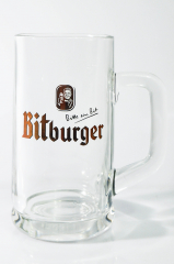 Bitburger, Bier, Bierglas, Exclusive Seidel, Bierkrug 0,5l, sehr altes Glas