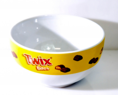 Twix chocolate, snack bowl, muesli bowl Porcelain dessert bowl