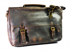 Botucal Rum, genuine finest buffalo leather, briefcase, laptop bag, very elegant..