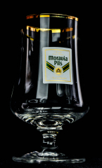 Moravia Pils, Pokalglas, Gläser Bierglas 0,4l, Colani Style mit Goldrand, sehr selten!!