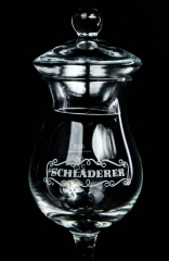Schladerer Kirschwasser, Likörglas, Glas, Gläser, Tasting Nose, gr. Ausf. Deckel