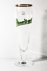 Pilsener Urquell Bier, Bierglas, Pokalglas mit Goldrand 0,2l Pilsener Urquell
