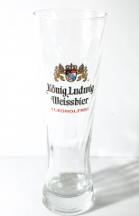 König Ludwig Glas / Gläser, Weizenbierglas, m. Relief Schliff 0,5l Alkoholfrei