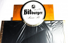 Bitburger Bier, Echtholz XXL Kreidetafel, Schreibtafel mit emailierten Logo