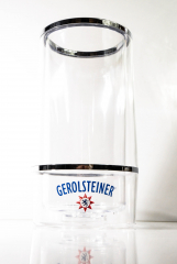 Gerolsteiner Mineralwasser, Acryl Chrom Flaschenkühler, Eiswürfelkühler
