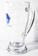 Hofbräu beer Munich, glass / glasses Bulbous beer tankard, beer mug 0.5l Baviera 67cl