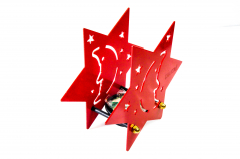 Mariacron Chantre, Metall Windlicht Sternenstreuung rote Ausführung