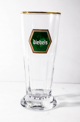 Diebels Alt, Glas, Gläser, Bierglas Cup Relief Goldrand 0,25l