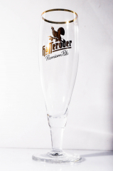 Hasseröder Pils Glas / Gläser, Bierglas, Stiel 0,2l Pokal mit Goldrand