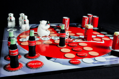 Coca Cola, Nevermind Spiel, 3D Spielfiguren, Brettspiel, Würfelspiel