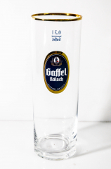 Gaffel Kölsch, Glas / Gläser Altbierglas, Stangenglas, Kölschglas, Stange m. Goldrand 0,3l