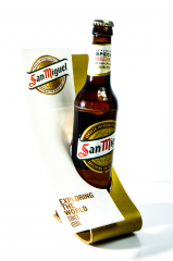 San Miguel Bier, Design Acryl Flaschenaufsteller, Glorifier