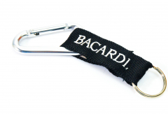 Bacardi Rum, key ring on a snap hook