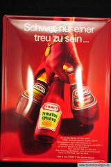 Kraft Tomaten Ketchup Reklameschild, Blechschild, Werbeschild in OVP-NEU