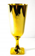 Johnnie Walker, Gold Whisky, Sonderedition Massiver Goldkelch mit Gravur, limitiertes Glas