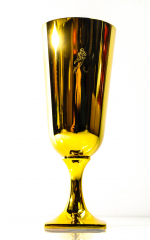 Johnnie Walker, Gold Whisky, Sonderedition Massiver Goldkelch mit Gravur, limitiertes Glas
