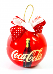 Coca Cola, Original USA Atlanta XXL Echtglas Weihnachtskugel Red Ball
