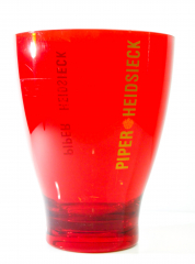 Piper Heidsieck Champagner, Acryl XXL Flaschenkühler, Eiswürfelbehälter, rot/transparent