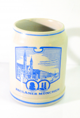 Paulaner Weissbier, Bierkrug, Tonkrug 0,5l Ludwigskirche München