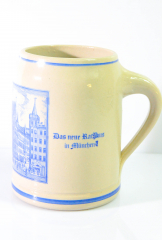 Paulaner Weissbier, Bierkrug, Tonkrug 0,5l Das neue Rathaus München
