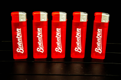 Berentzen Feuerzeug / Feuerzeuge 5 Stück in rot