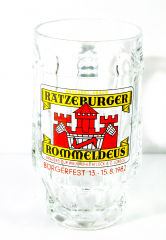 Rommeldeus, Ratzeburger Bier, Bierkrug, Glaskrug 0,4l Brauerei Abzug