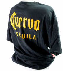 Cuervo Jose Tequila, T-Shirt, Men, Gr. L, Cuervo Tequila Full Logo hinten GOLD , schwarz