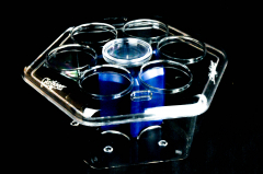 Glashäger Wasser, Wasser Kühler Konferenzkühler Transparent 6 Flaschen Tisch Cooler Bar