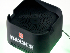 Becks Bier, LED Bluetooth Sound Box, Lautsprecher incl. Handyhalter Akkubasis