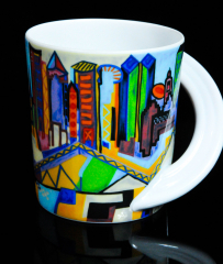 Rosenthal, Studio Line, City Cup No. 8, City mug, Frankfurt, collectors mug by Heinz Zimmermann
