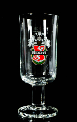 Becks Bier, Glas / Gläser 80er Jahre Bierglas, Pokalglas, Cup Glas 0,3l