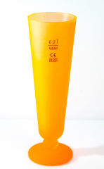 Warsteiner Bier, Sonderedition, Biertulpe, Bierglas, satiniertes Neonglas Orange 0,2l