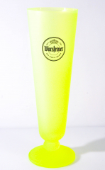 Warsteiner Bier, Sonderedition, Biertulpe, Bierglas, satiniertes Neonglas Gelb 0,2l