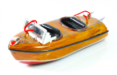Martini wormwood, real wood, solid wood model boat, Riva Boat, decorative ship to hang up