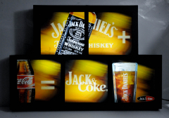 Jack Daniels Whiskey, USA Neon 3D neon sign, Jack & Coke illuminated advertising