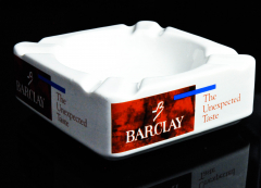 Barclay tobacco cigarettes, porcelain ashtray, large version, white