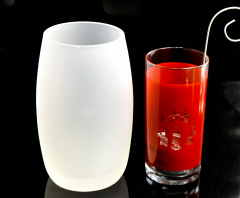 Friesengeist liqueur, satined two-part lantern red / white