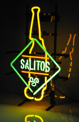 Salitos Tequila Bier, 3 Farben Neon Leuchtreklame, Leuchtwerbung Bottle RAR!!