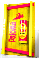 Paloma Lemonade, huge real wood neon neon sign, illuminated advertising