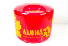 Aloha Limonade, Acryl 10l Eiswürfelbehälter, Flaschenkühler Pink Hawaii