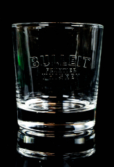 Bulleit whiskey, massive whiskey tumbler, glass glasses, high-quality relief cut